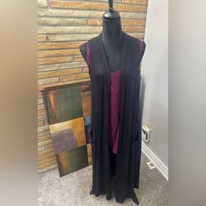 Black long cardigan